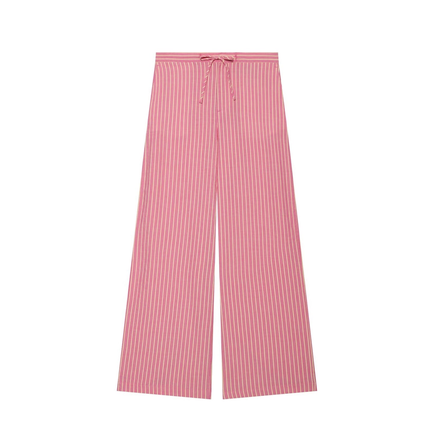 suit Women's 2 pieces striped halter neck top+wide leg pants