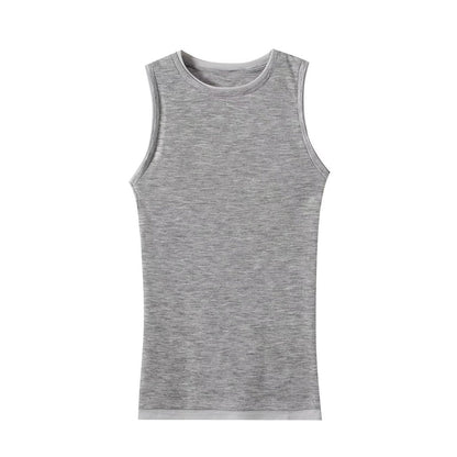 Women's new fashion sleeveless basic style vest T-shirt
