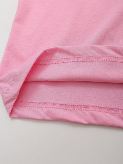 suit Women's 2 pieces double-sided fabric loose T-shirt+Jogging pants