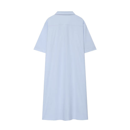 Women's long sleeved shirt style linen blend shirt