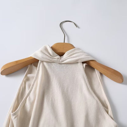 Women's casual draped cross top
