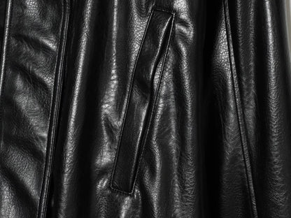 Women's leather effect pilot jacket Coat