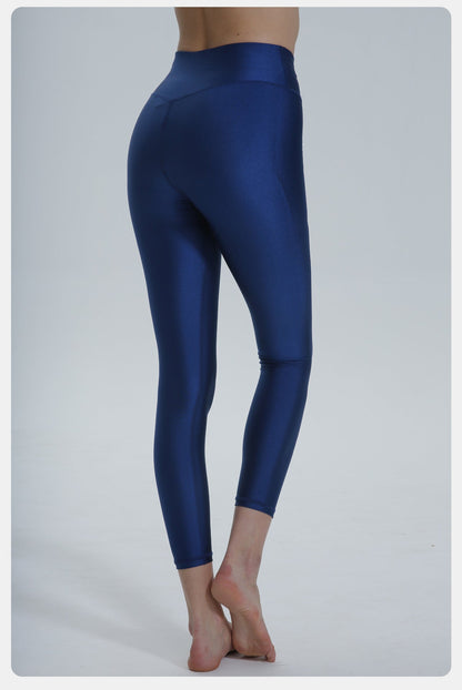 Women's high waist tight hip yoga clothes pants nude running fitness pants high waist peach sweatpants