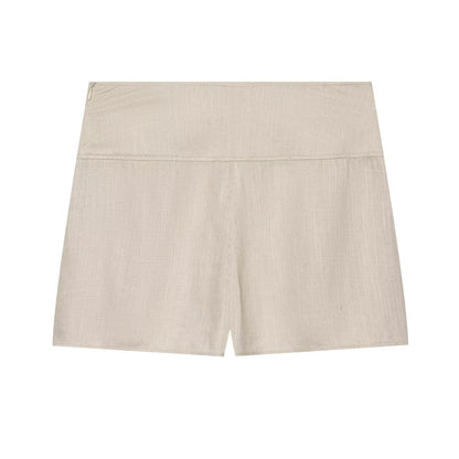suit Women's 2 pieces rope knot decoration slim vest+shorts