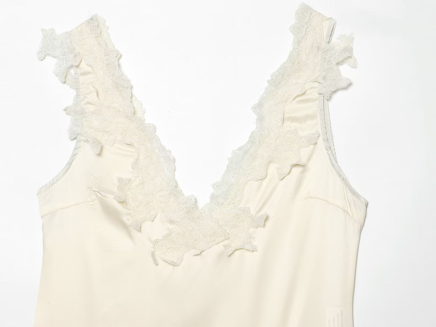 Women's lace decorated satin textured bodysuit