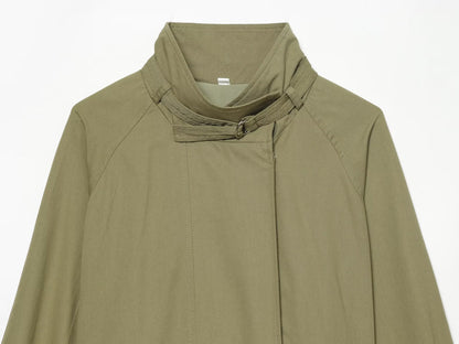 Women's With Belt stand collar jacket Coat