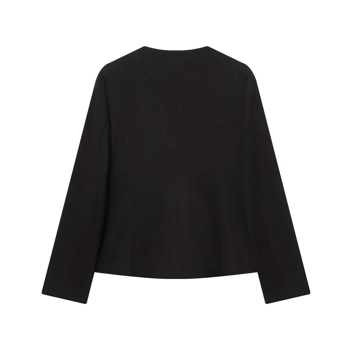 Women's with shoulder pads short V-neck Blazer Coat