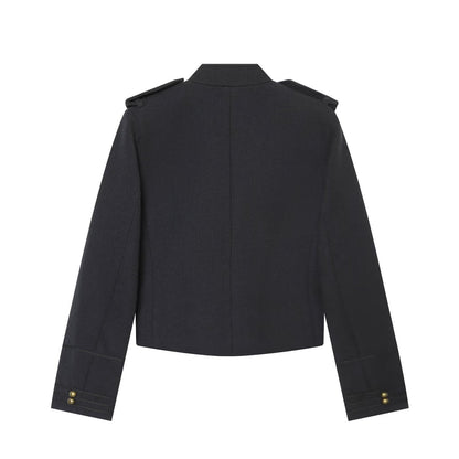 Women's Short rope knot buckle Jacket Coat