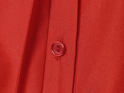 Women's sleeveless pleated button up shirt