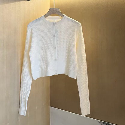 Women's new short knitted sweater cardigan coat