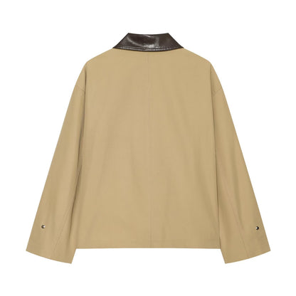 Women's patchwork lapel casual jacket Coat