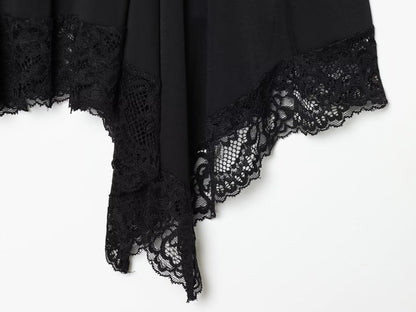 Women's slim lace suspender mini dress