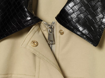 Women's patchwork lapel pilot jacket Coat