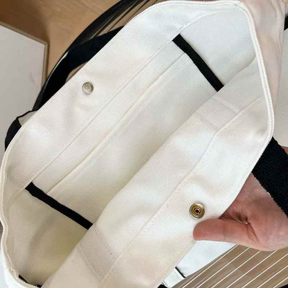 LU 2025 New Casual Joker Multi-pocket Design Canvas Handbag Tote Bag Yoga Bag