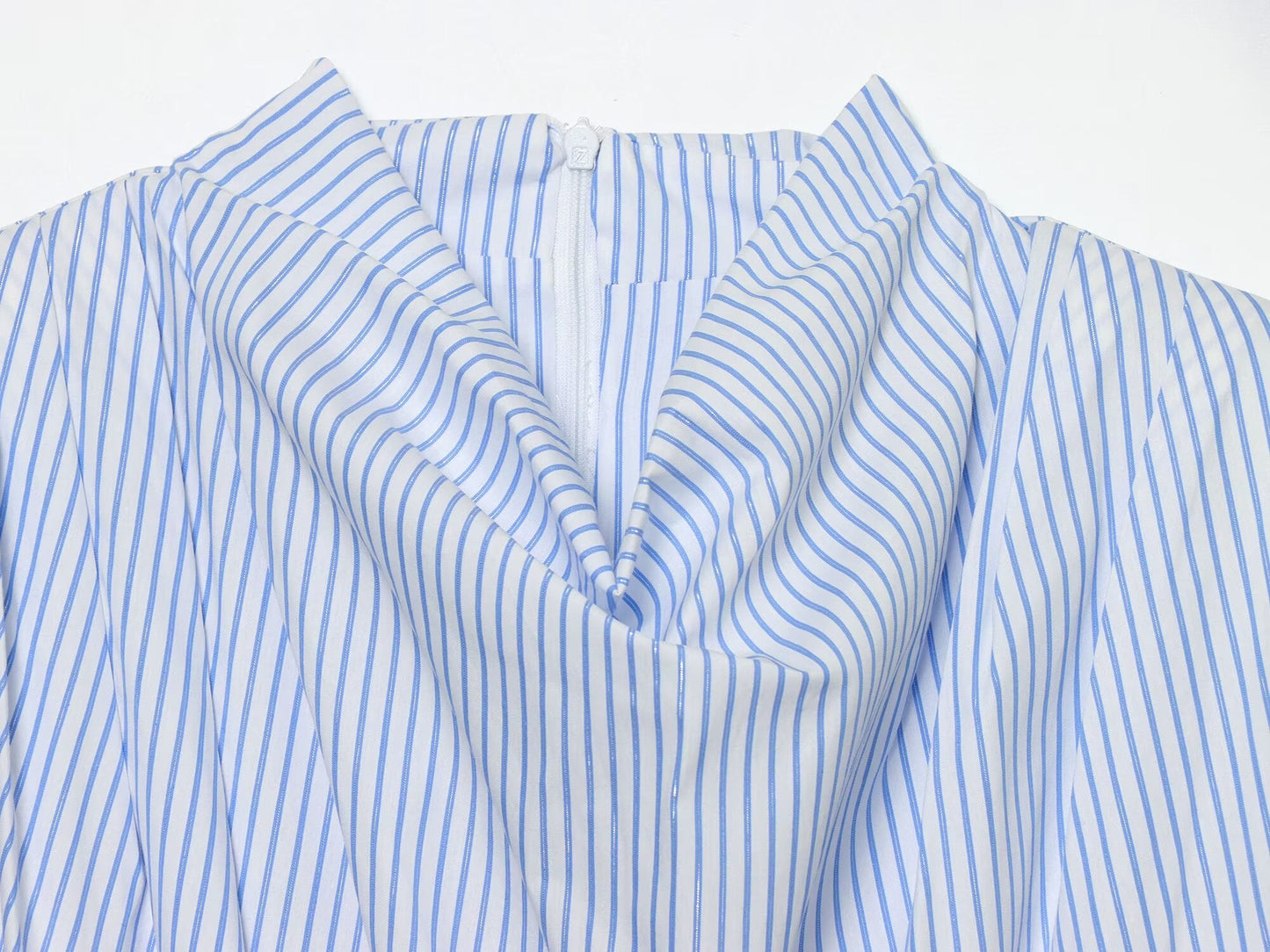 Women's metallic line decorative striped top