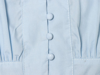 Women's bubble sleeve pleated decorative shirt