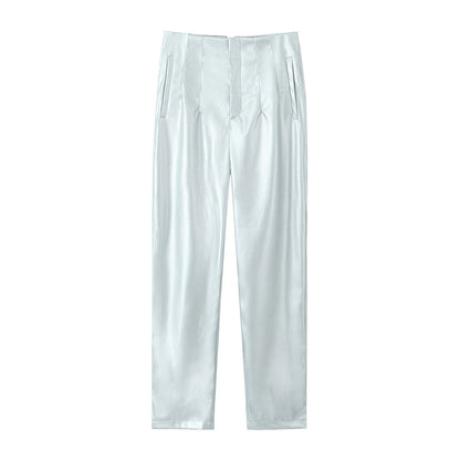 2026 Women's multi-color pleated high waisted pants