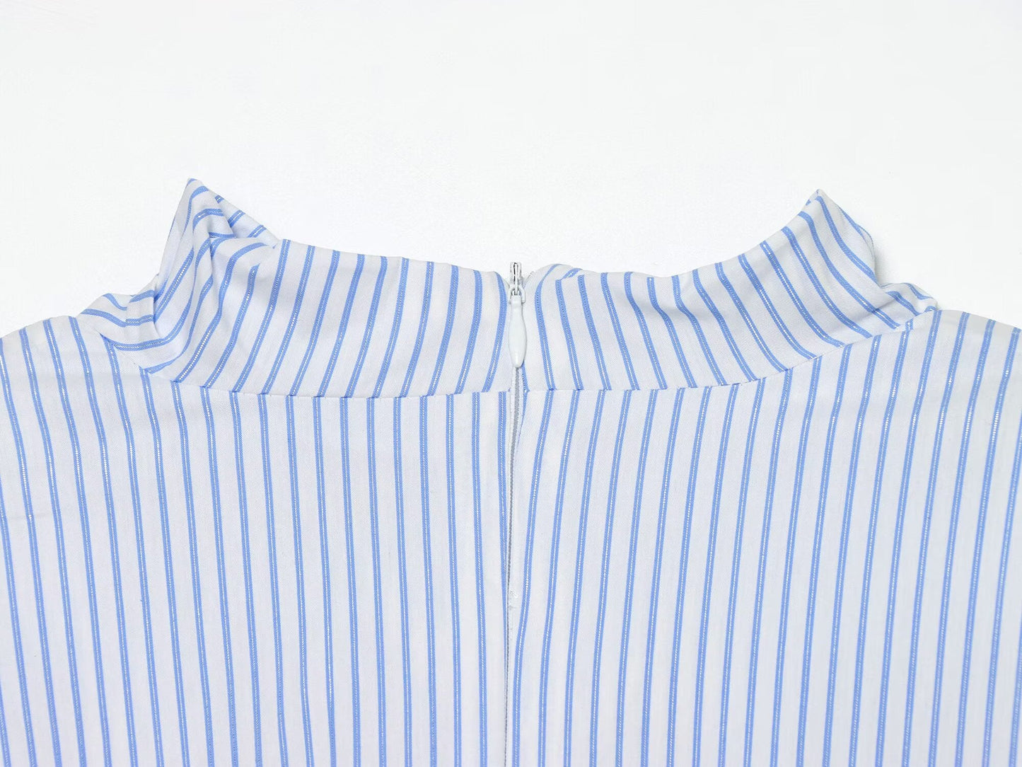 Women's metallic line decorative striped top