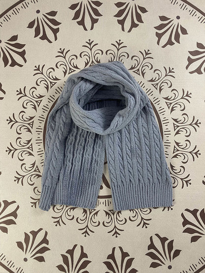 New Joker Cold Scarf Twist Embroidery Knitted Wool Scarf