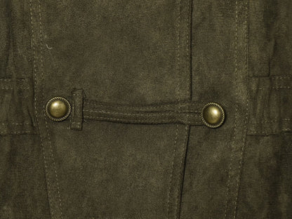Women's Rope knot buckle decorative leather jacket Coat