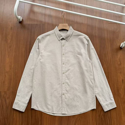 New casual Joker classic button collar design cotton long sleeve shirt