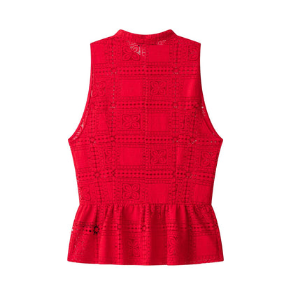 suit Women's 2 pieces rope knot buckle lace top+shorts