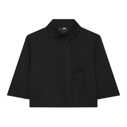 Women's short standing collar Blazer Coat