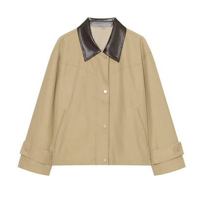 Women's patchwork lapel casual jacket Coat