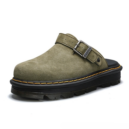 2026 women's new platform sandals and slippers plus size half-enclosed slippers have a shoe box