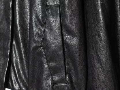 Women's balloon shaped Faux Leather jacket Coat
