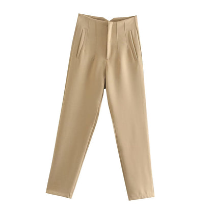 2026 Women's multi-color pleated high waisted pants