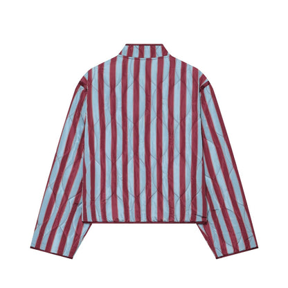 Women's striped rope buttoned cotton jacket Coat