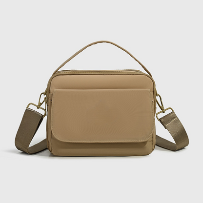 Women's new fashion Joker double zipper design messenger bag