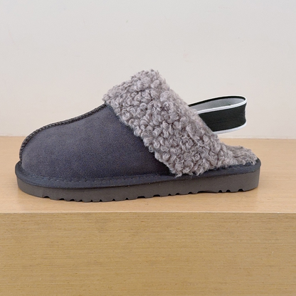 Women's new thin-soled warm and velvet snow slippers
