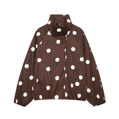 Women's polka dot pilot jacket Coat