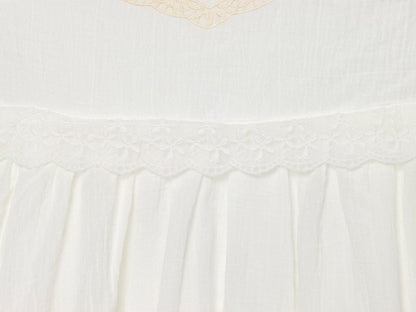Women's chiffon embroidered mini dress