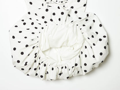 Women's polka dot halter neck mini dress