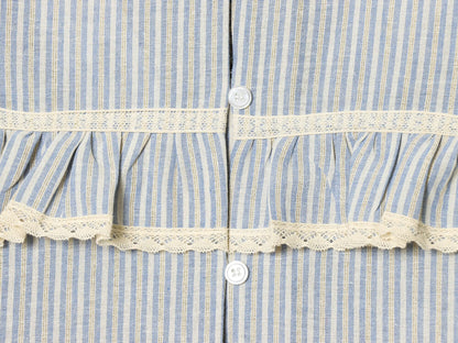 Women's metallic layered decorative striped shirt
