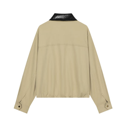 Women's patchwork lapel pilot jacket Coat