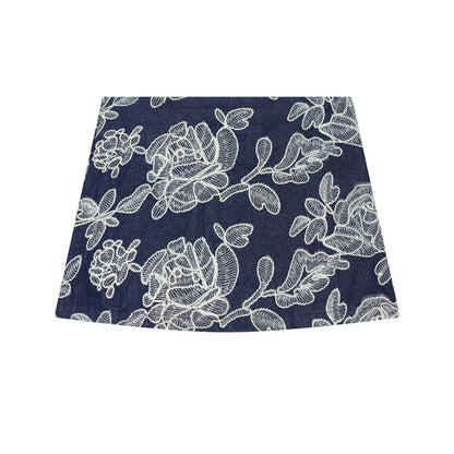 Women's slim versatile embroidered culottes