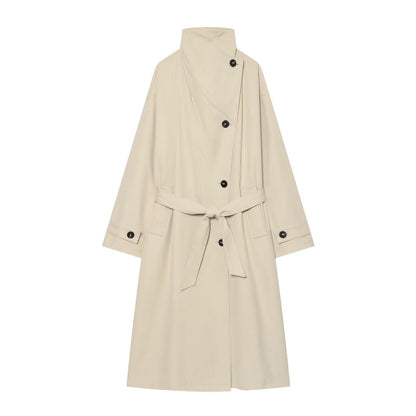 Women's loose Long style windproof waterproof windbreaker Coat
