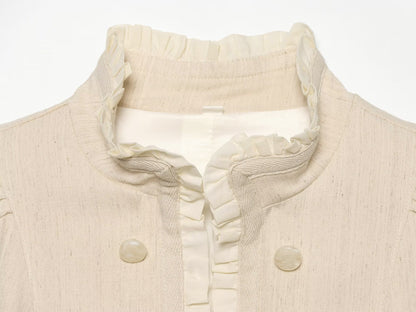 Women's layered decorative short Blazer Coat