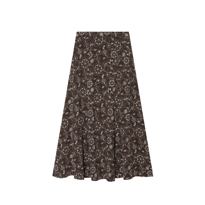 suit Women's 2 pieces lace up decorative embroidered top+Skirts
