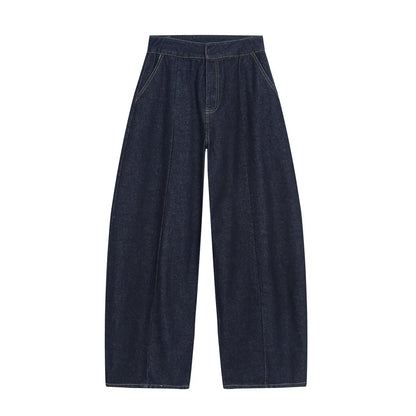Women's stitched Balloon shaped loose jeans