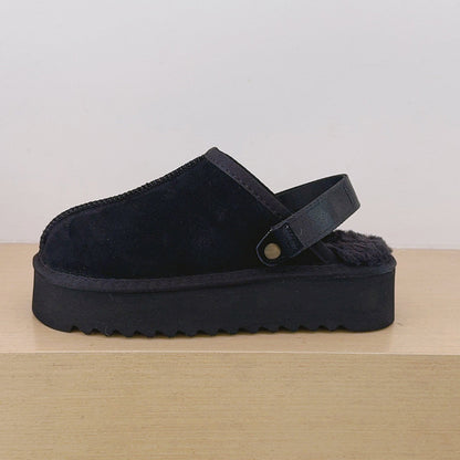 Women's new serrated bottom two slippers snow boots