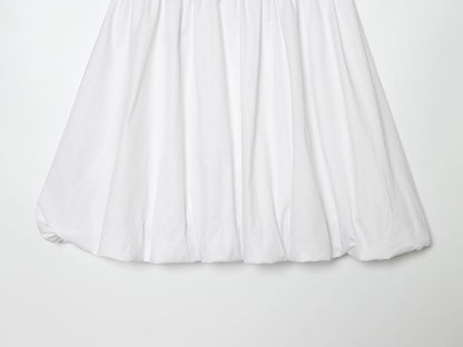 Women's rivet decorated balloon version MIDI skirt