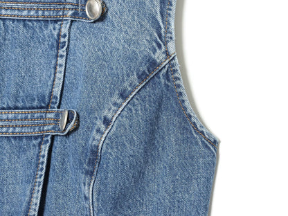 Women's Breasted decorative denim top