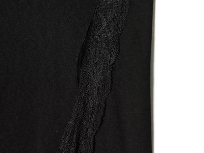 Women's lace asymmetrical cotton top