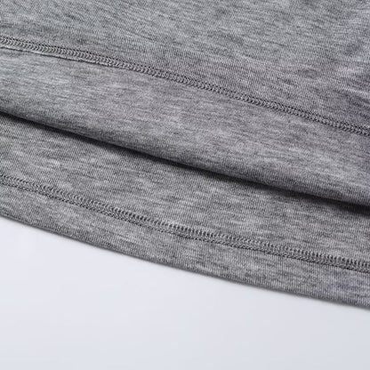 Women's new fashion long sleeved pleated knitted T-shirt top