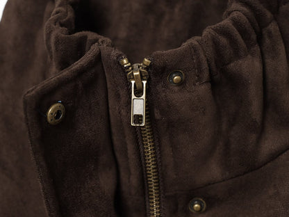 Women's suede texture effect short jacket Coat